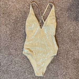 H&M gold swimsuit
